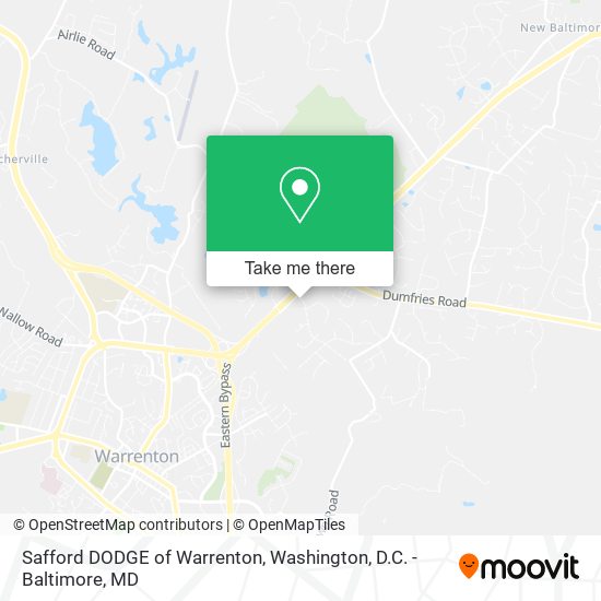 Safford DODGE of Warrenton map