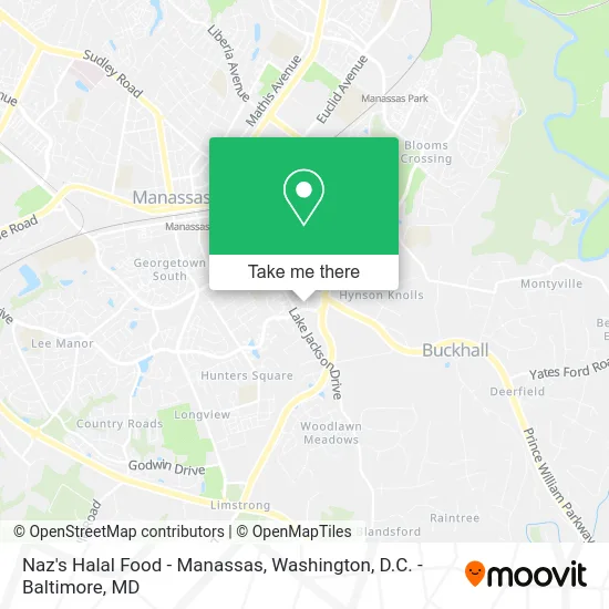 Naz's Halal Food - Manassas map