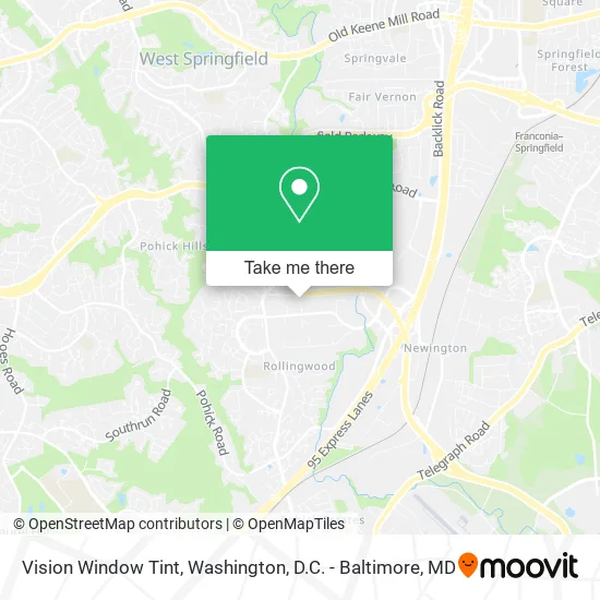 Vision Window Tint map