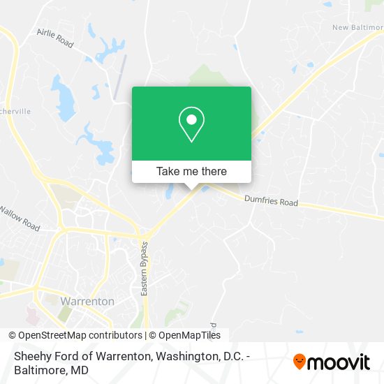Sheehy Ford of Warrenton map