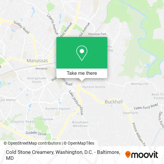 Cold Stone Creamery map