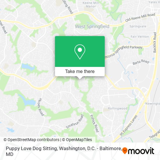 Puppy Love Dog Sitting map