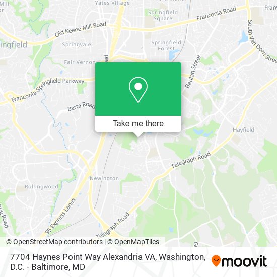 7704 Haynes Point Way Alexandria VA map