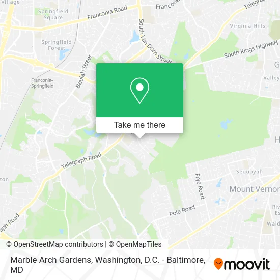 Marble Arch Gardens map