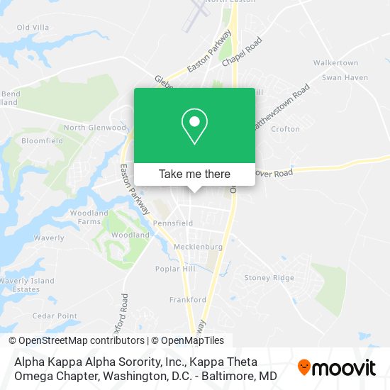 Alpha Kappa Alpha Sorority, Inc., Kappa Theta Omega Chapter map