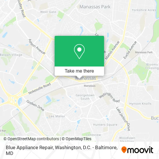 Mapa de Blue Appliance Repair