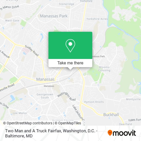 Two Man and A Truck Fairfax map