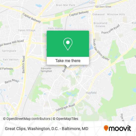 Great Clips map