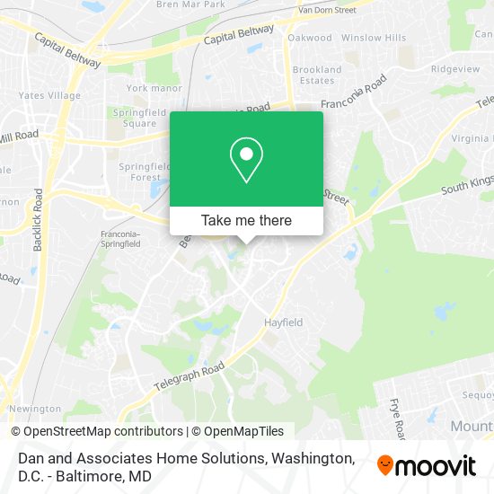 Dan and Associates Home Solutions map