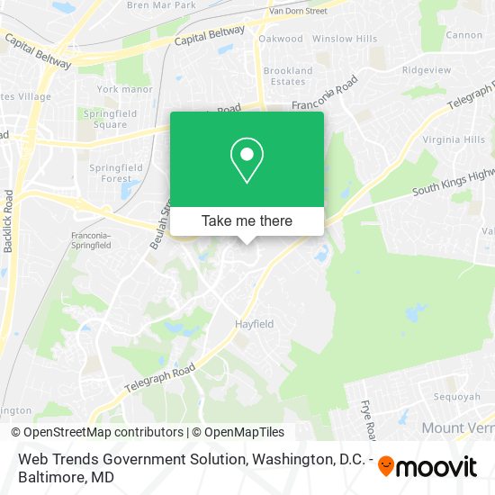 Mapa de Web Trends Government Solution