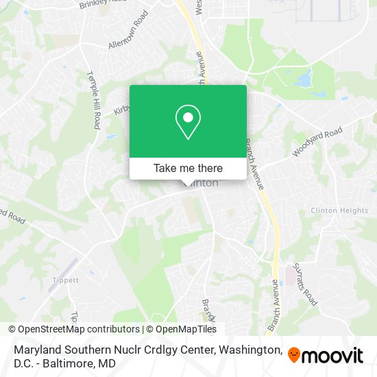 Maryland Southern Nuclr Crdlgy Center map