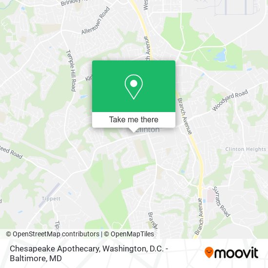 Chesapeake Apothecary map