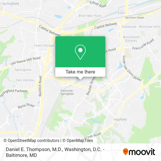 Daniel E. Thompson, M.D. map