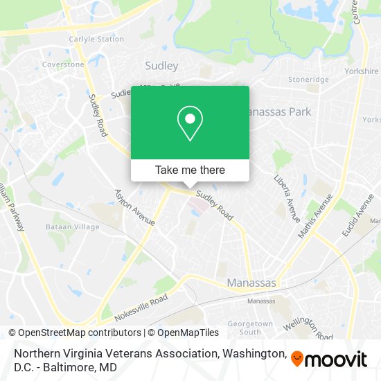 Northern Virginia Veterans Association map