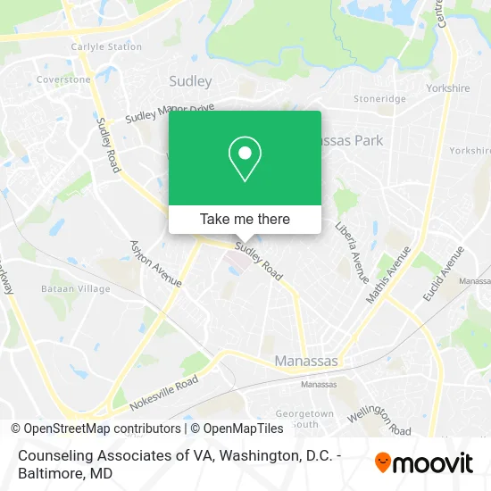 Counseling Associates of VA map