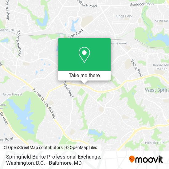 Mapa de Springfield Burke Professional Exchange