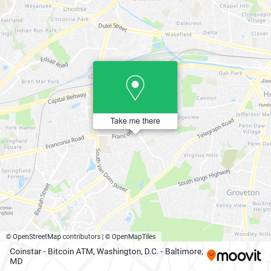 Mapa de Coinstar - Bitcoin ATM