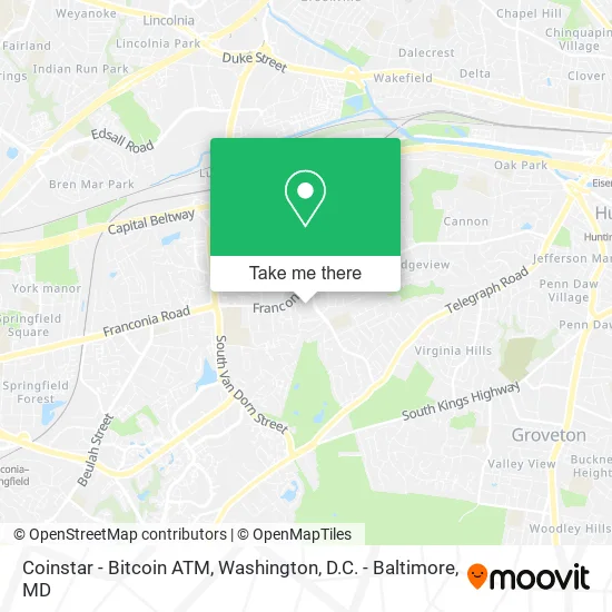 Coinstar - Bitcoin ATM map