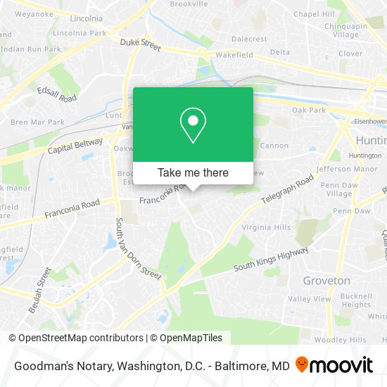 Mapa de Goodman's Notary
