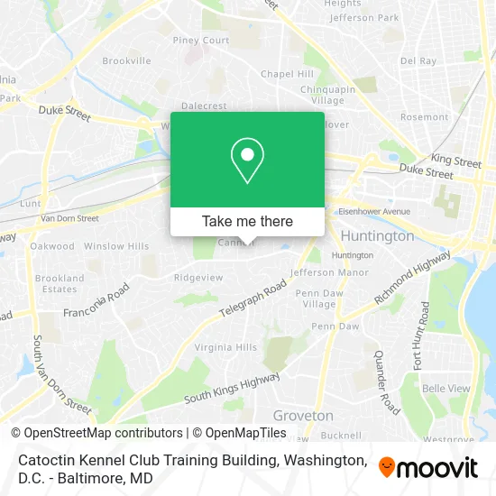 Catoctin Kennel Club Training Building map