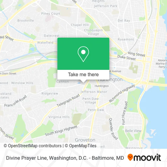 Divine Prayer Line map