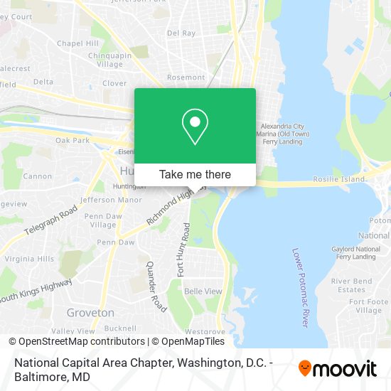National Capital Area Chapter map