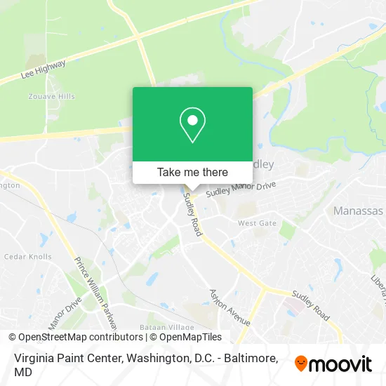 Virginia Paint Center map