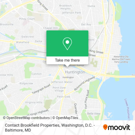 Contact Brookfield Properties map