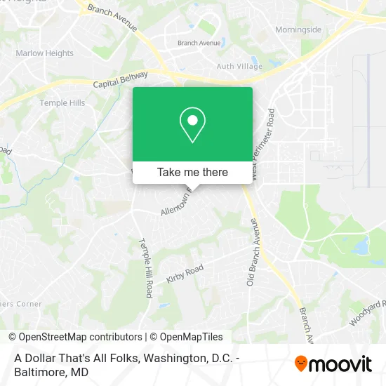 A Dollar That's All Folks map