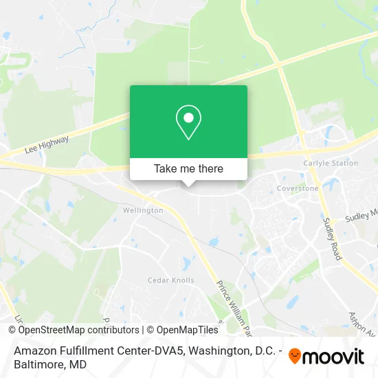 Amazon Fulfillment Center-DVA5 map