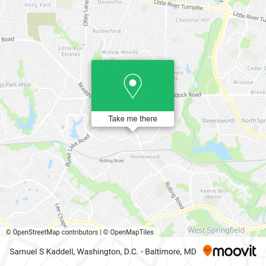 Samuel S Kaddell map