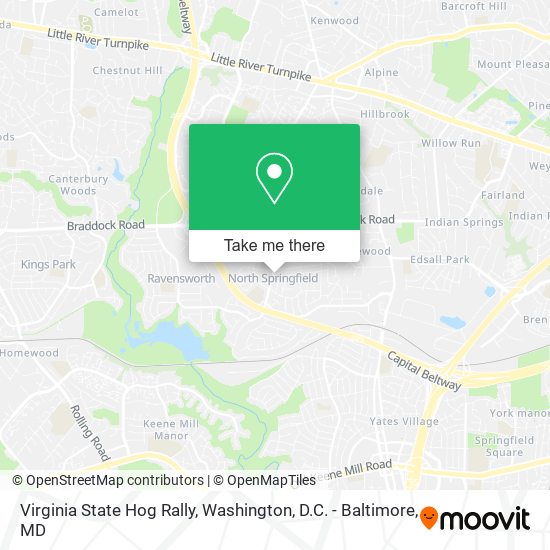 Virginia State Hog Rally map