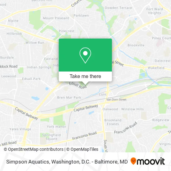 Simpson Aquatics map