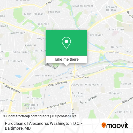 Puroclean of Alexandria map