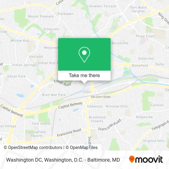 Washington DC map