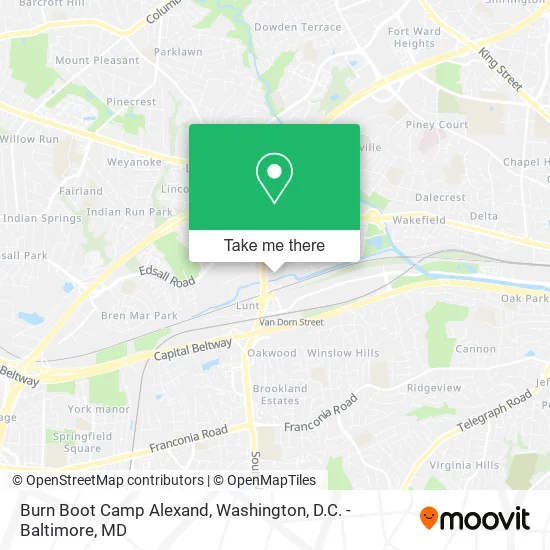 Burn Boot Camp Alexand map