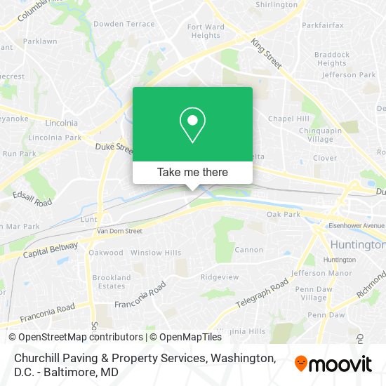 Mapa de Churchill Paving & Property Services