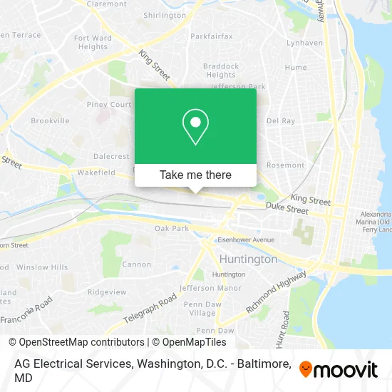 AG Electrical Services map