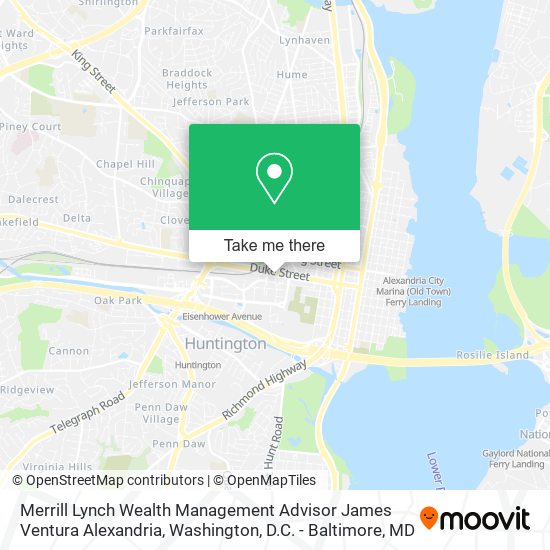 Merrill Lynch Wealth Management Advisor James Ventura Alexandria map