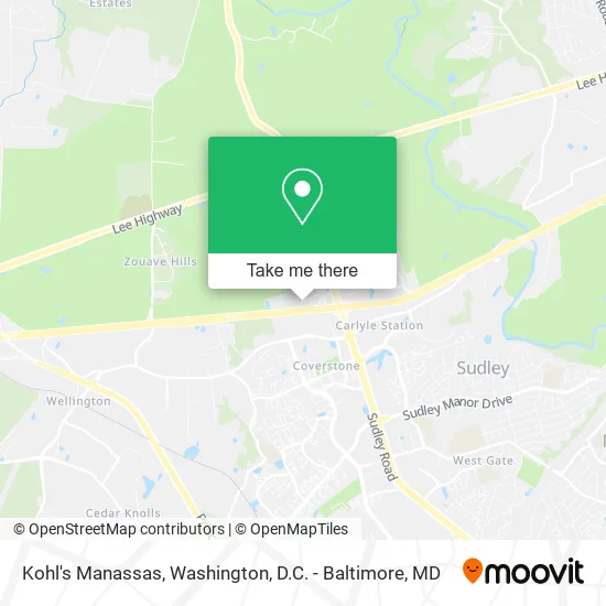 Kohl's Manassas map