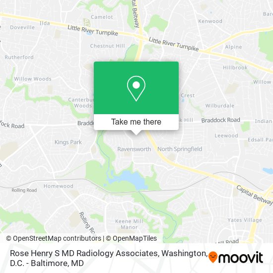 Rose Henry S MD Radiology Associates map