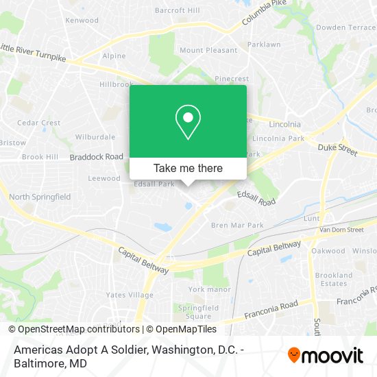 Americas Adopt A Soldier map