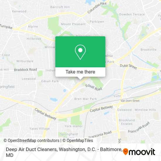 Deep Air Duct Cleaners map