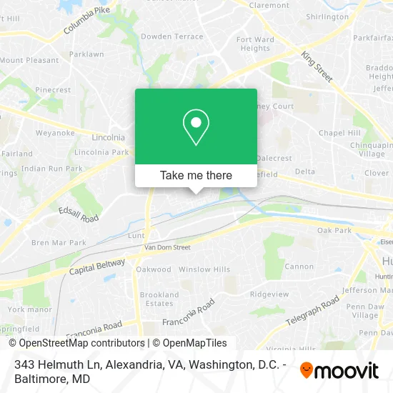343 Helmuth Ln, Alexandria, VA map