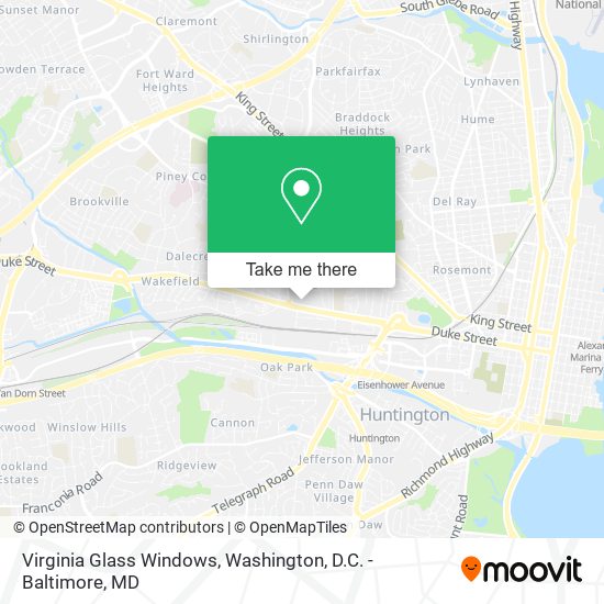 Mapa de Virginia Glass Windows