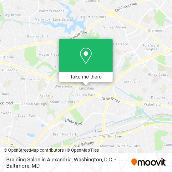 Mapa de Braiding Salon in Alexandria