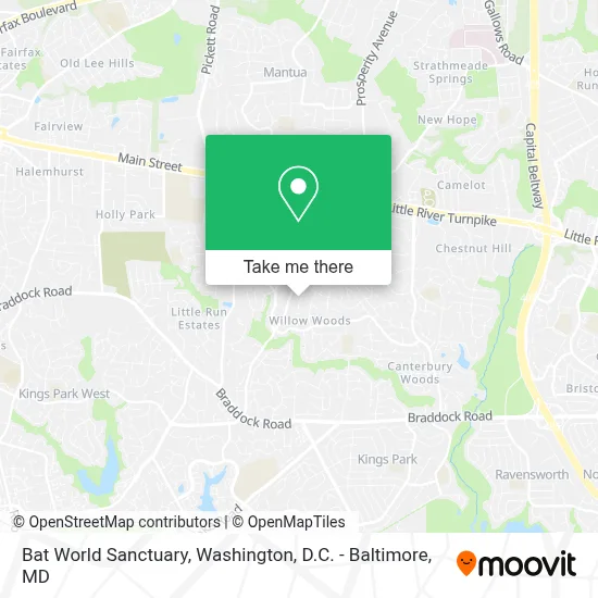 Bat World Sanctuary map