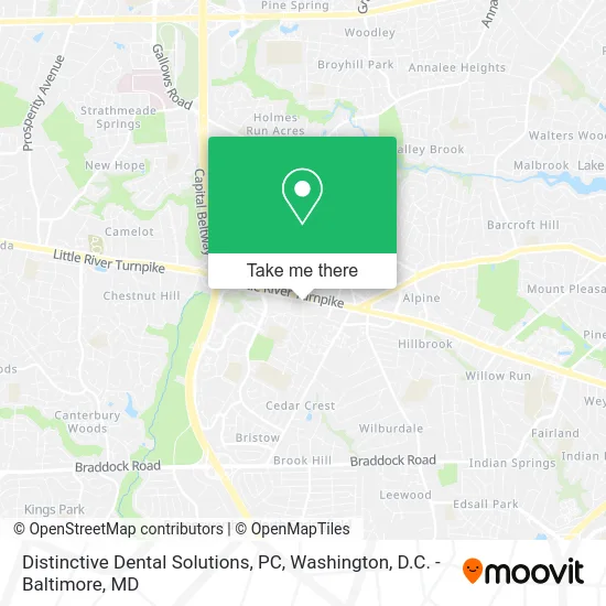 Distinctive Dental Solutions, PC map