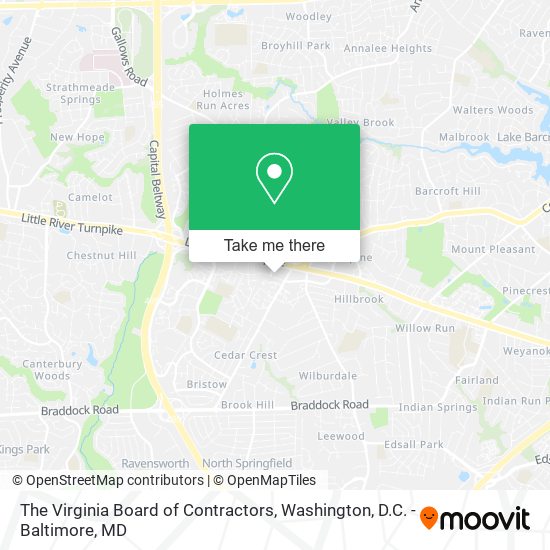 Mapa de The Virginia Board of Contractors