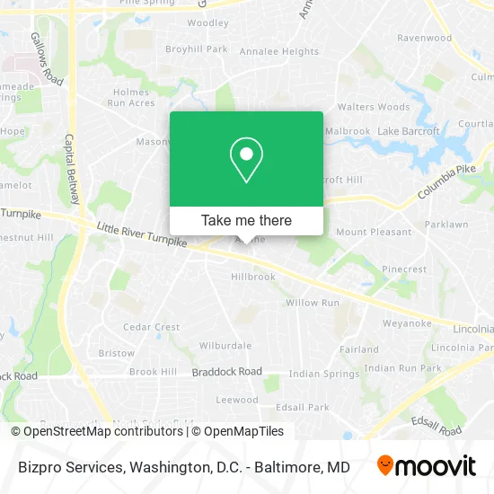 Mapa de Bizpro Services